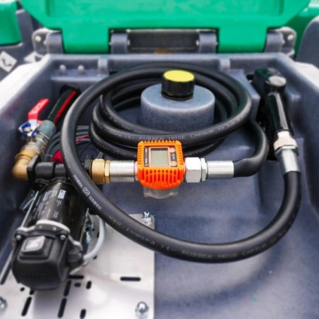 gázolajtartály, szállítható gázolajtartály, 600 liter gázolajkút, ADR mentes, szürke tartály, , szivattyú, átfolysámérő